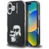 Etui Karl Lagerfeld IML Aquarelle Karl   & Choupette & Logo do iPhone 16 czarny
